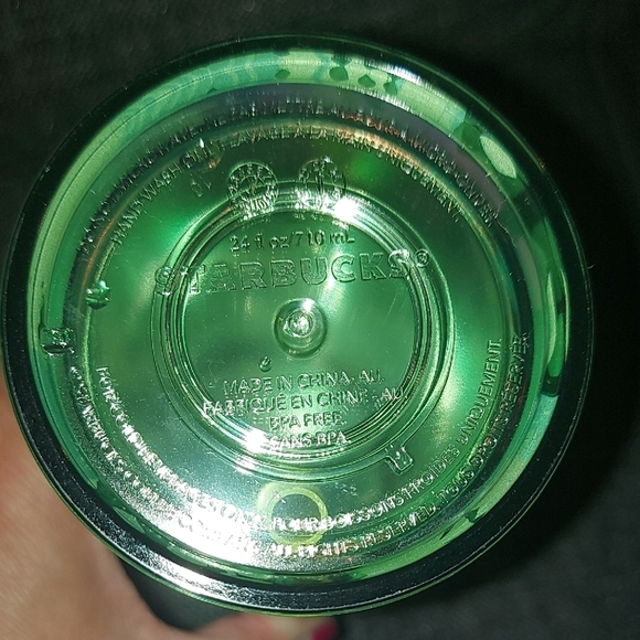 Starbucks Green Iridescent Tumbler with Butterfly Straw Stopper-Summer 2024 - Picture 5 of 7
